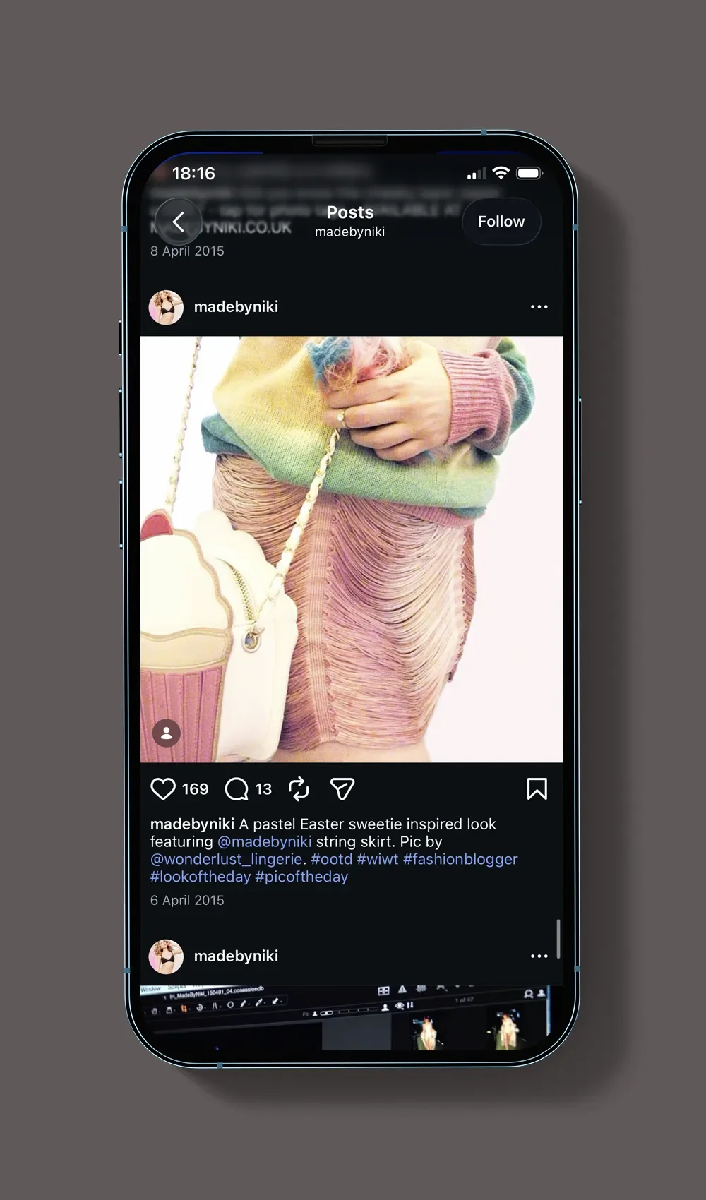Mobile post from a Made by Niki customer, part of the ugc content marketing strategy