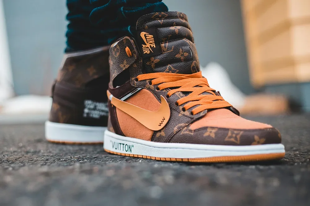 Louis Vuitton x Nike Air Jordan collaboration — luxury brand collectible resale value