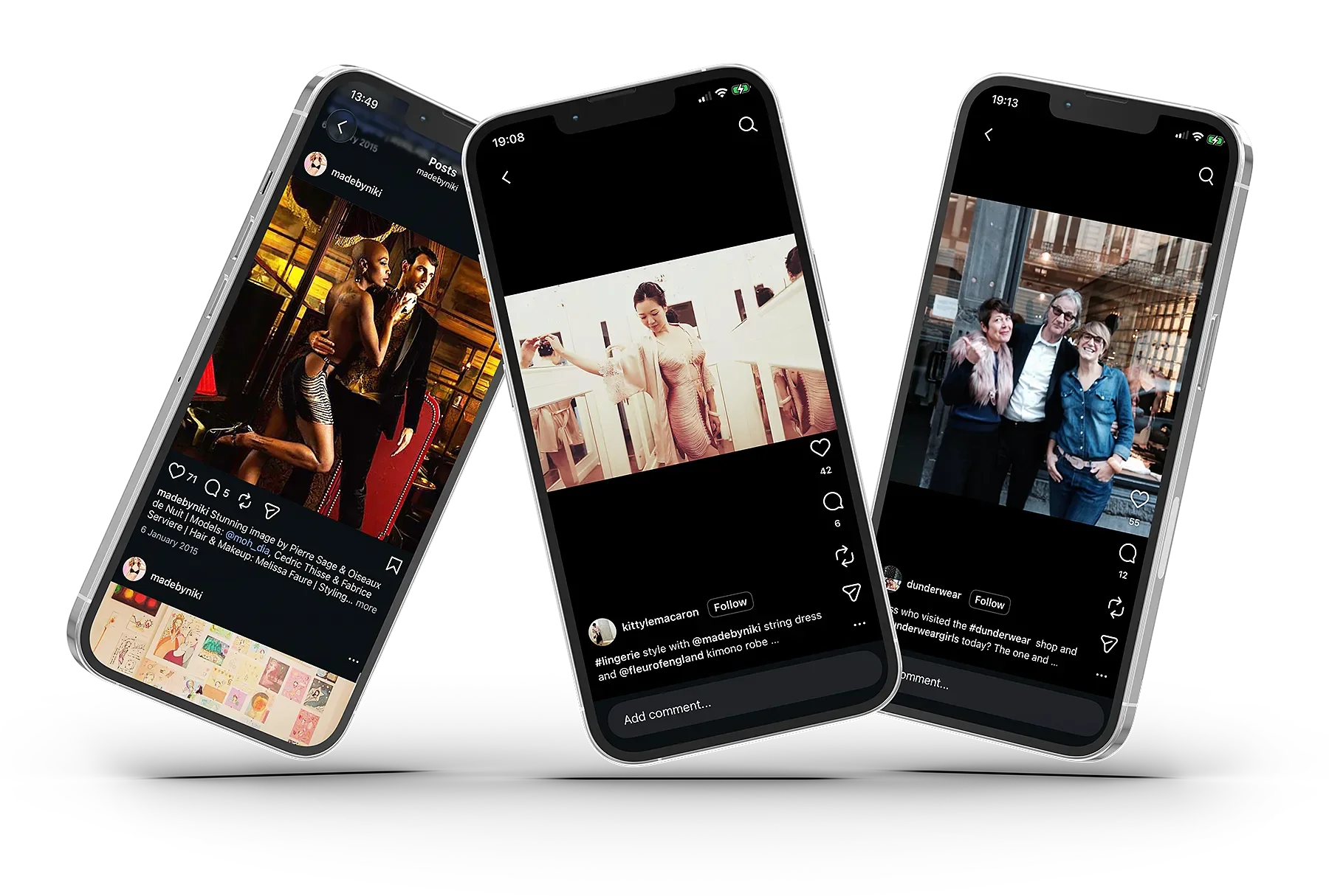 Retailers joined in with the luxury brand storytelling on social media