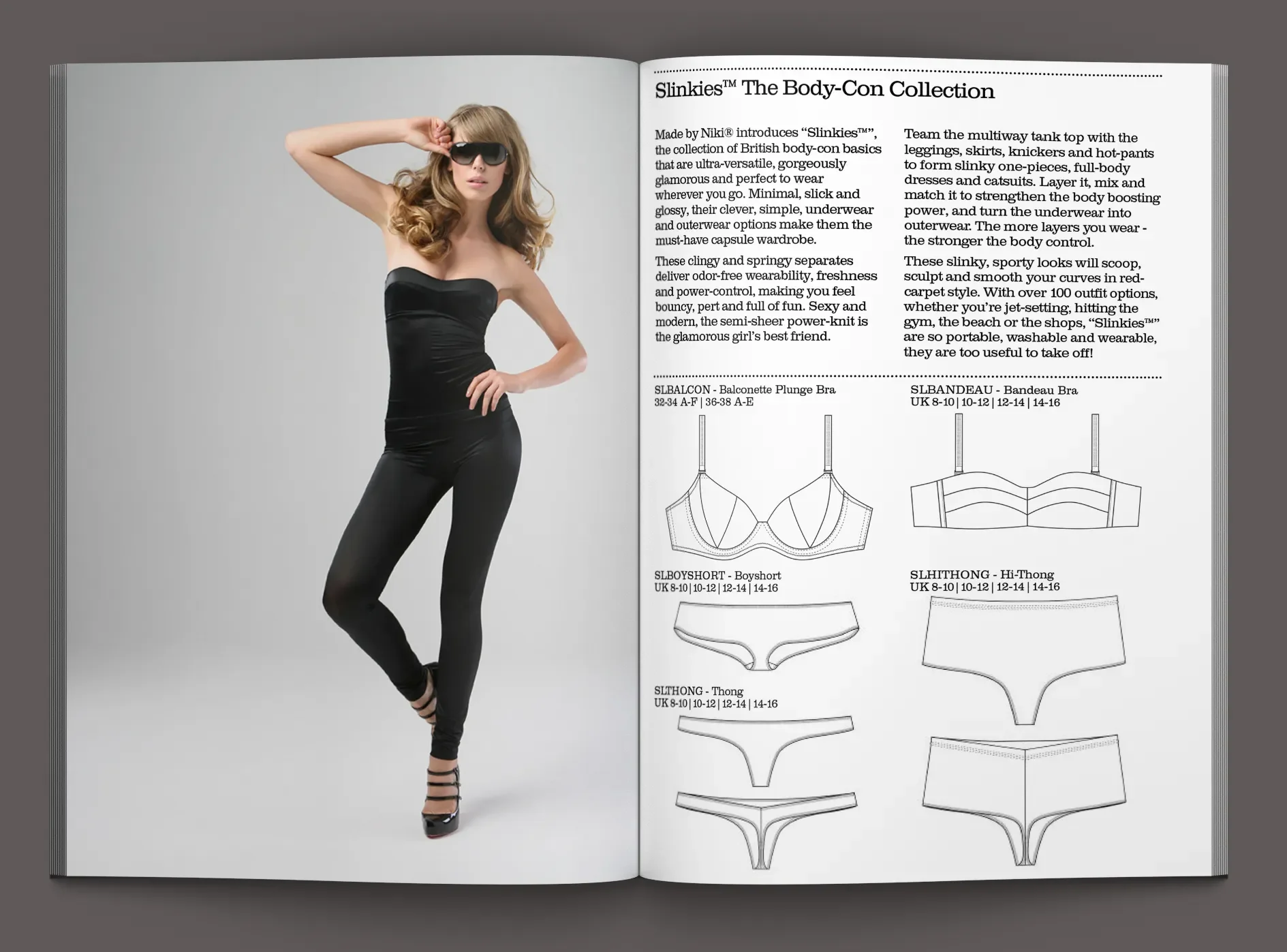 Slinkies go-to-market brochure used as combined lookbook and line sheet