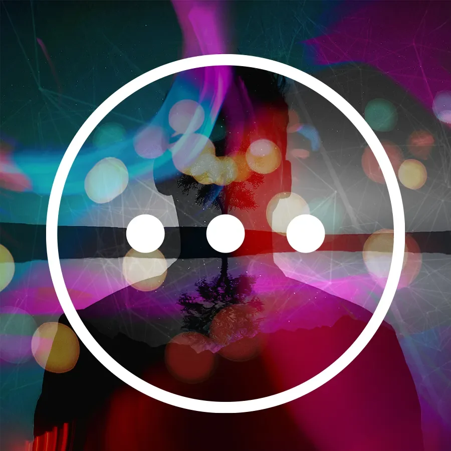 A male silhouetted figure over a horizon with bokeh lights for a luxury creative agency