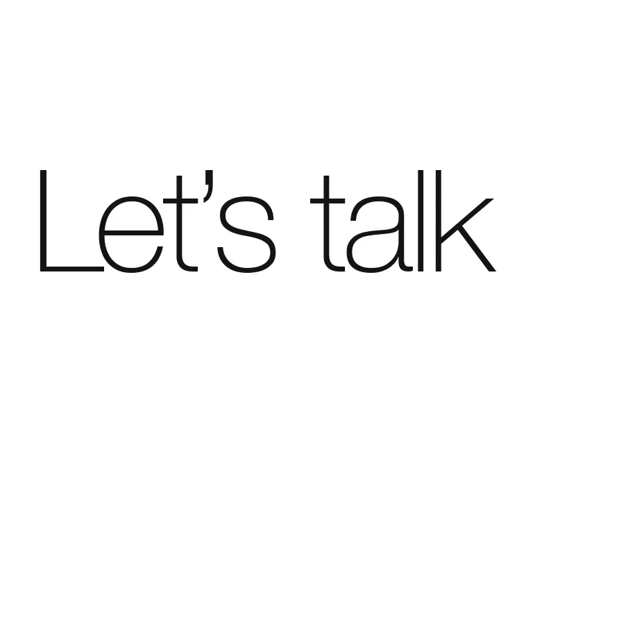 Speech bubble illustrating verbal identity strategy and messaging call to action by a luxury branding agency