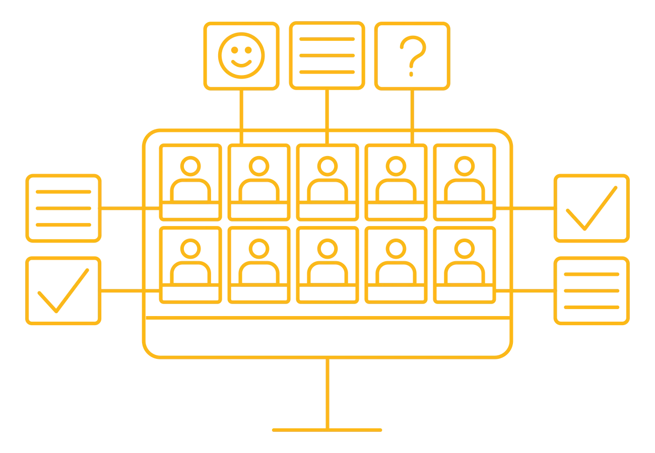 Infographic illustrating technical QA checks, user testing, and domain migration managed by our website designers to improve customer experience