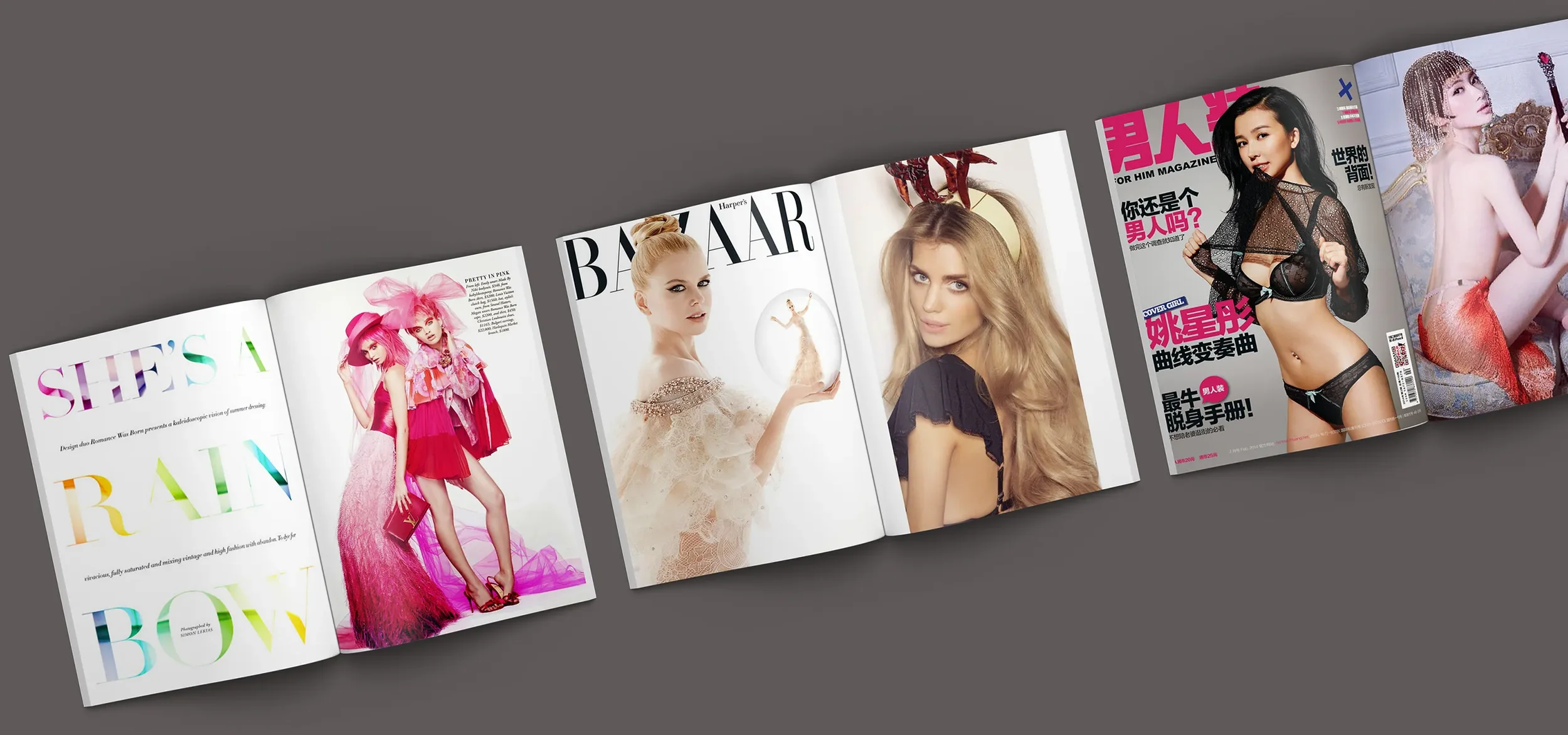 Cascade press coverage: Elle, Harper's Bazaar and three FHM editions earned through editorial outreach