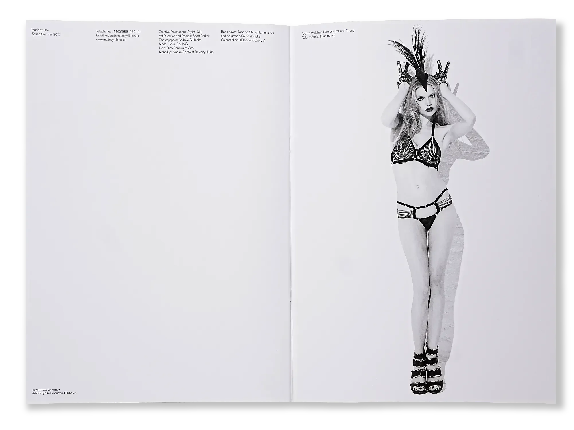 Monochrome editorial layout, Atomic fashion visual identity