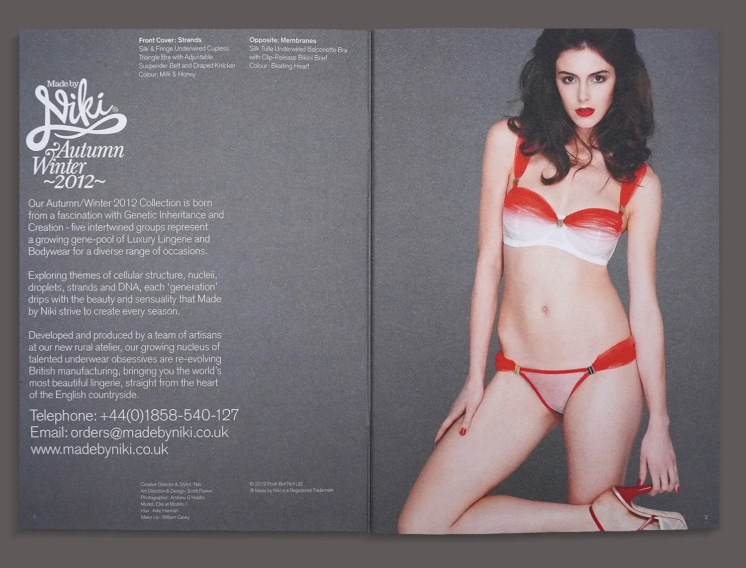 Brand positioning and creative strategy intro spread from the Inheritance lookbook