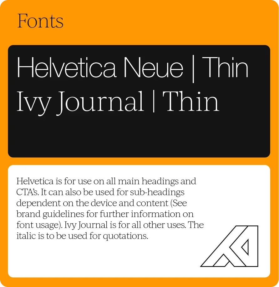 Custom typography and font selection curated by a luxury branding agency