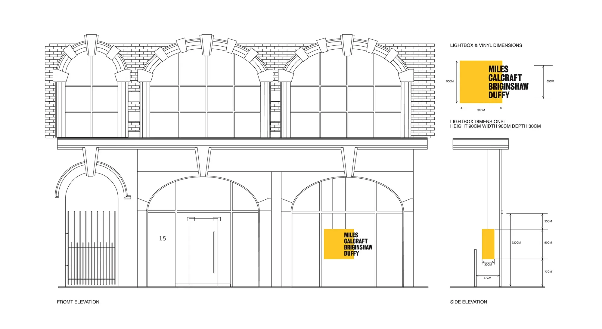 MCBD brand design guidelines showing the four-name stacked Swiss sans-serif mark