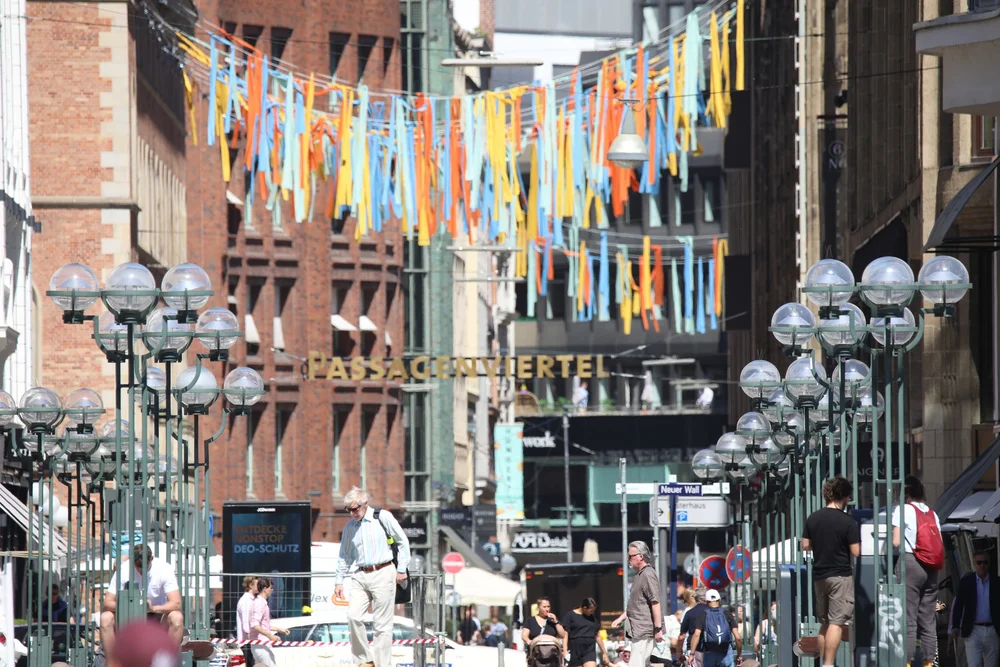 Hamburgs Innenstadt am Passagenviertel