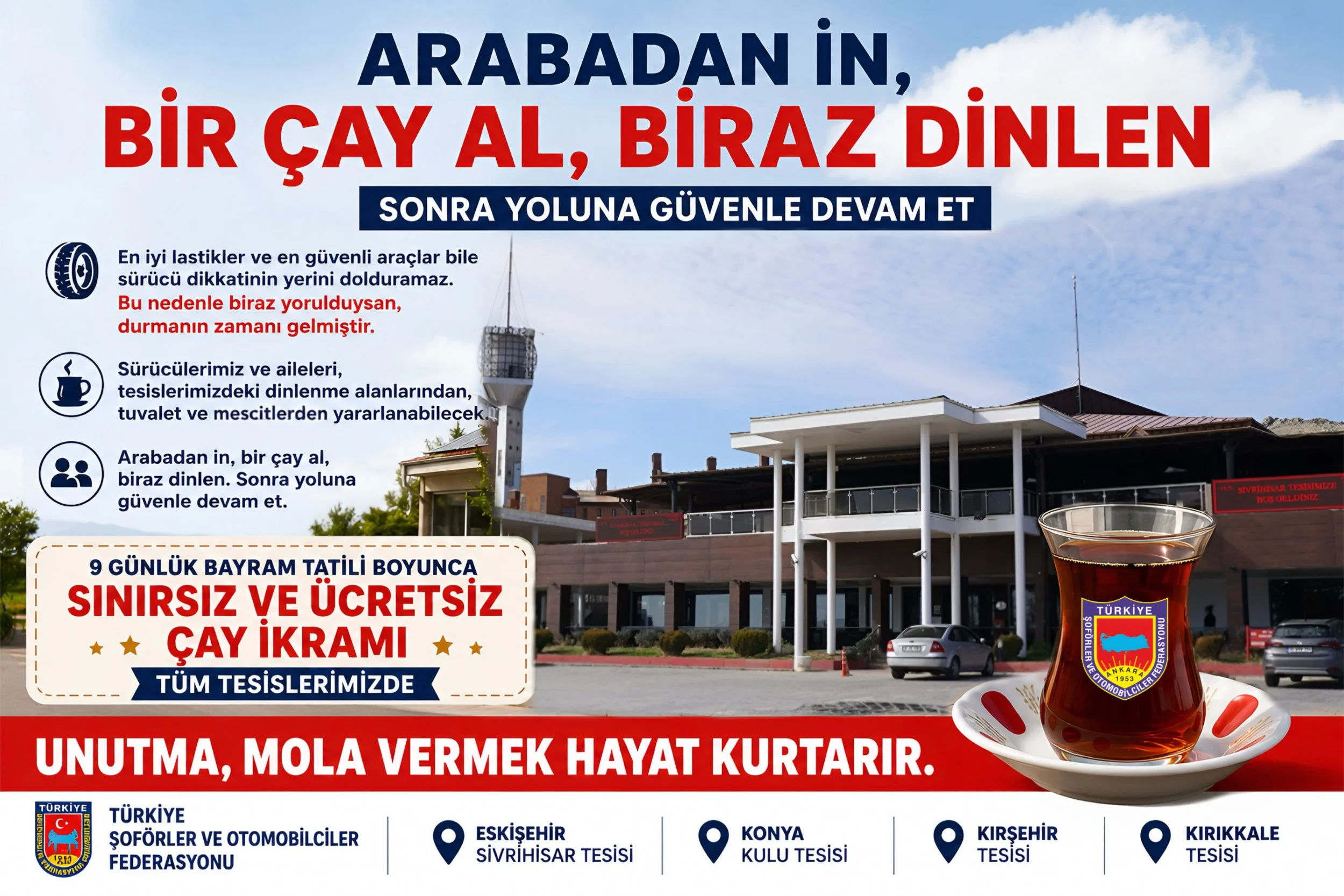 Genel Başkanımız Sn. Mehmet Yiğiner, Kurban Bayramı öncesi artacak yoğunluk nedeniyle federasyonumuza bağlı akaryakıt ve dinlenme tesislerinde incelemelerde bulunarak hazırlıkları yerinde denetledi.