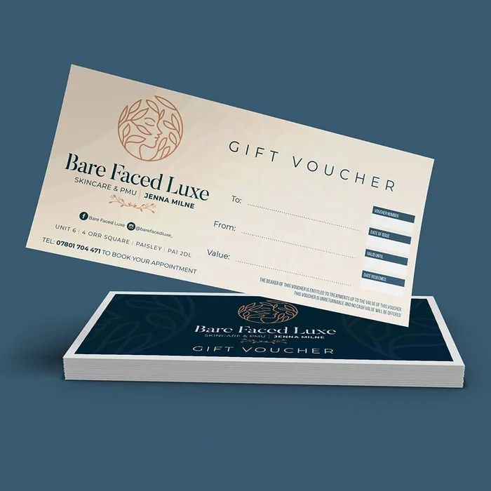Gift Vouchers - 210x99mm - 350gsm silk DS