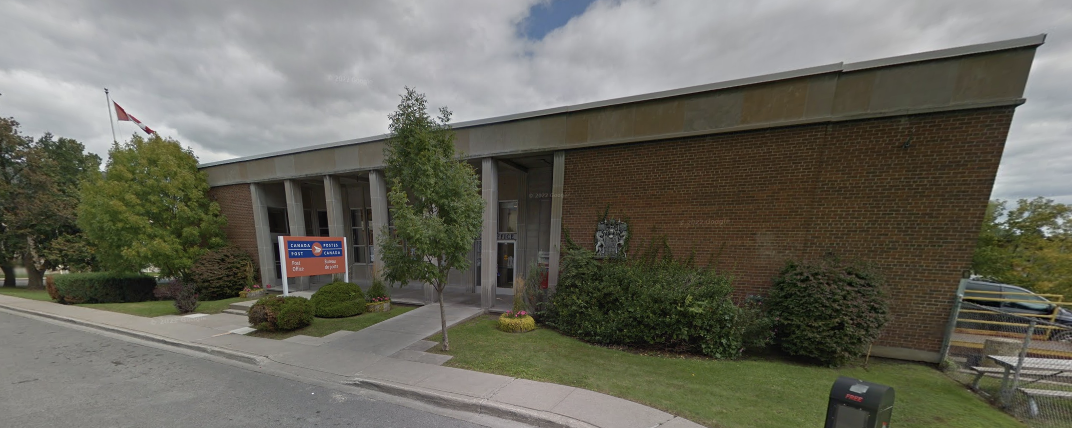 In front of Port Hope Canada Post 