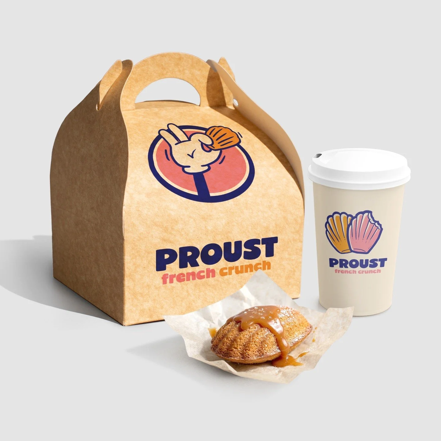 🧁Cr&eacute;er un lien affectif imm&eacute;diat par le design de caract&egrave;re. D&eacute;couvrez notre projet de branding global pour Proust - French Crunch. L&rsquo;enjeu ? Moderniser un monument du patrimoine fran&ccedil;ais &mdash; la madeleine