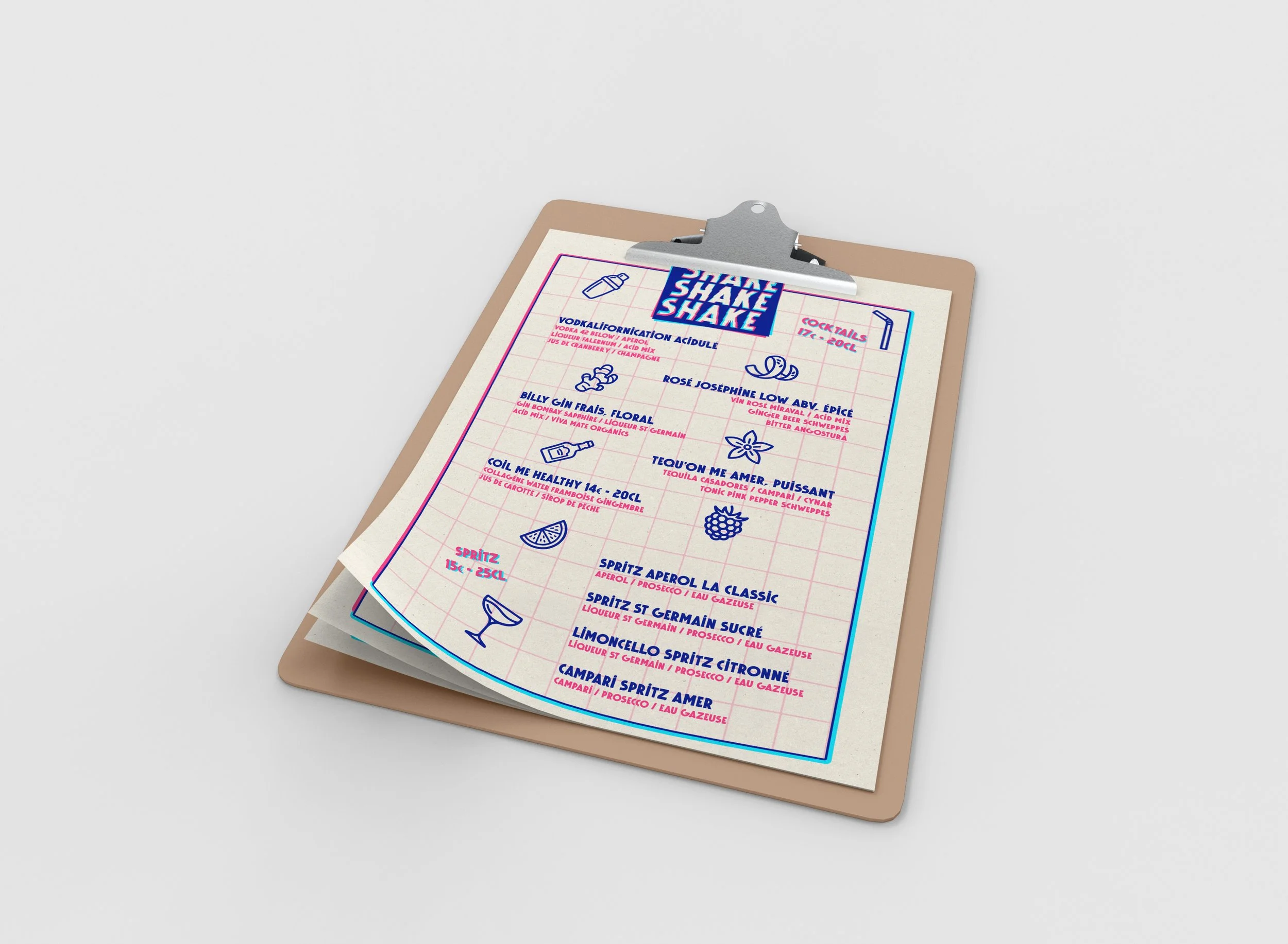 menu A4 Shake Shake Shake