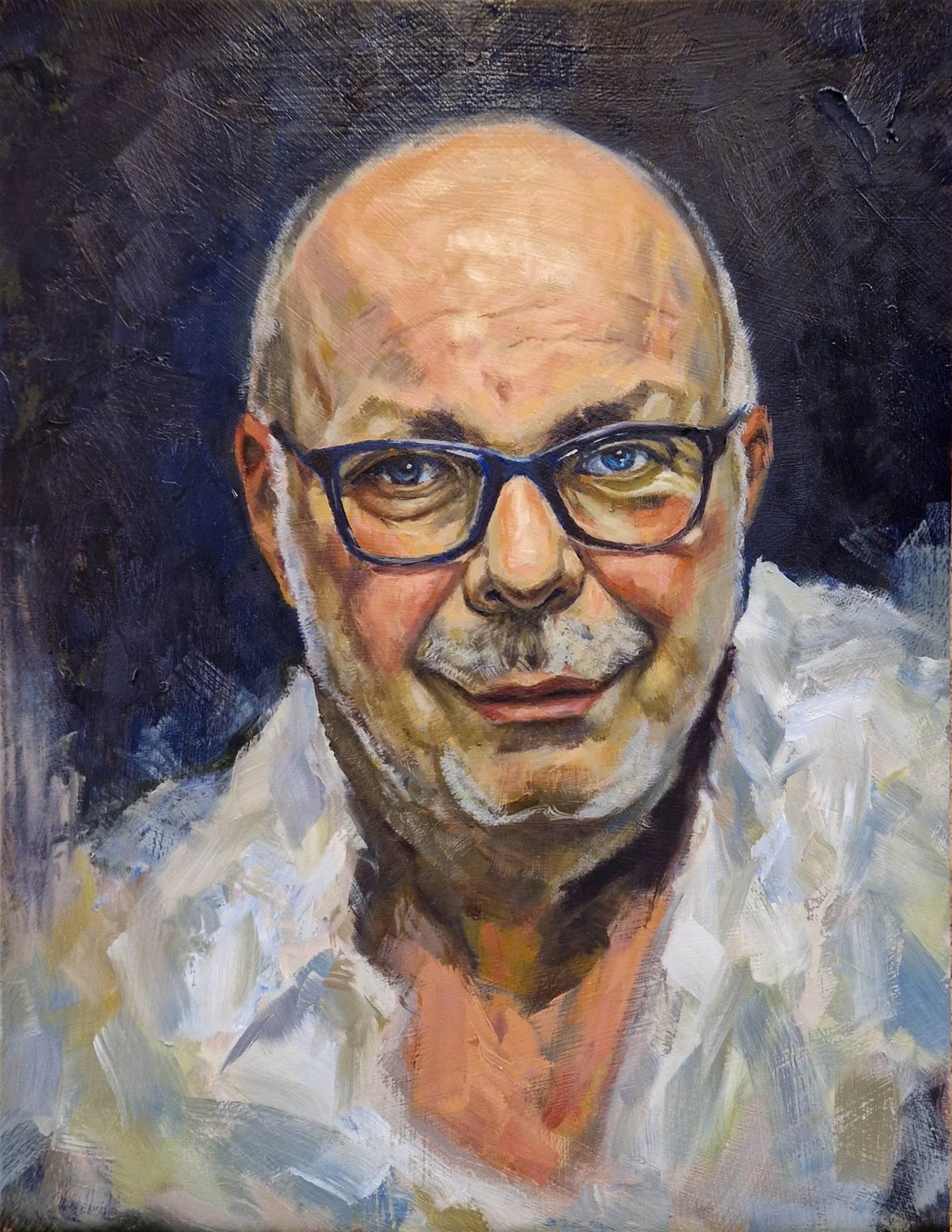Jujo oil painting portrait by Matthew Rush Elmore.