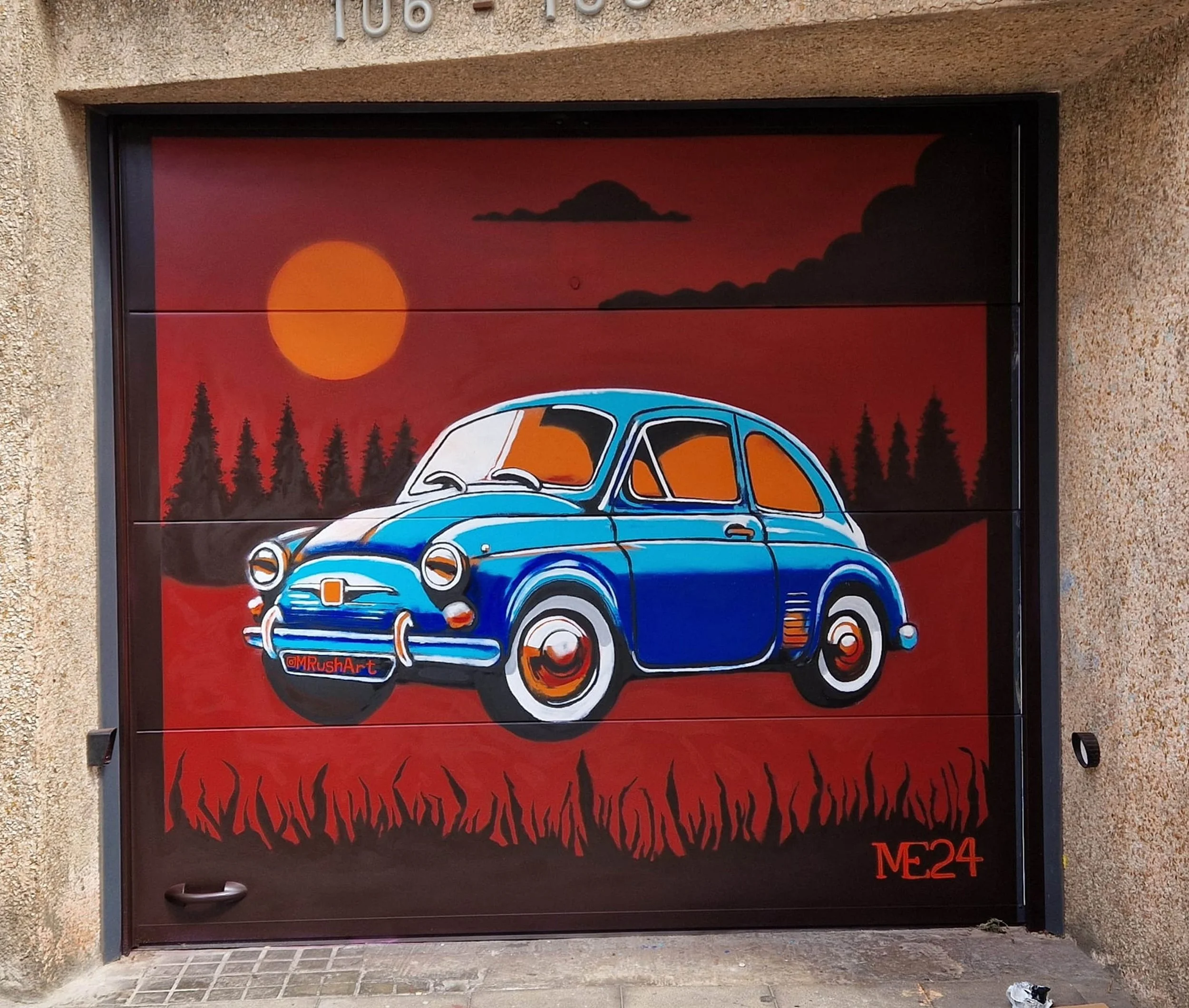 Seat 600, persiana mural by Matthew Rush Elmore.
