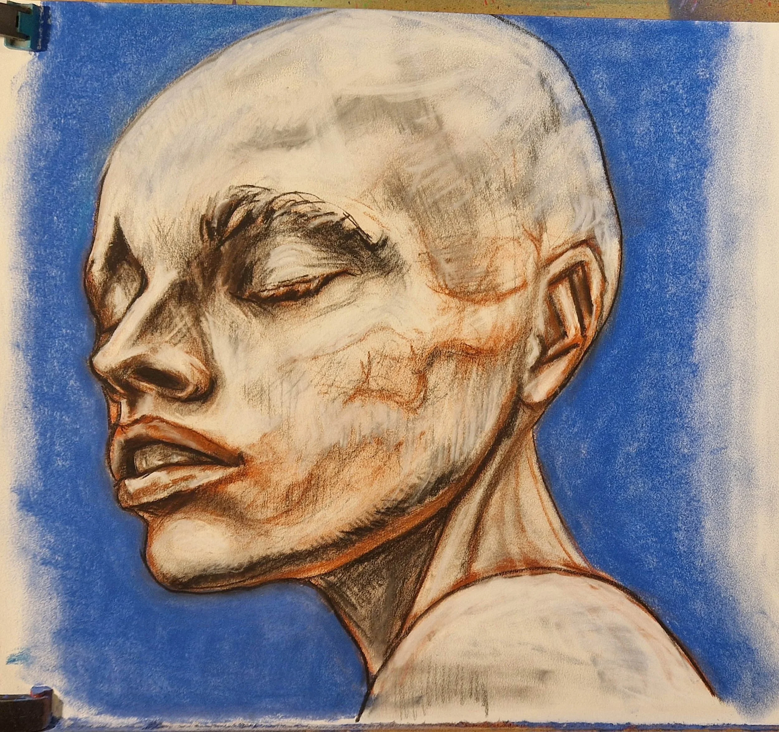 Otherly, pastel and conte drawing by Matthew Rush Elmore.