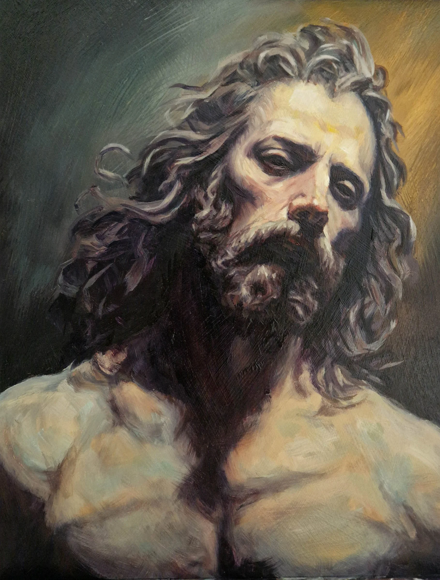 Oil painting of Erebus by Matthew Rush Elmore.