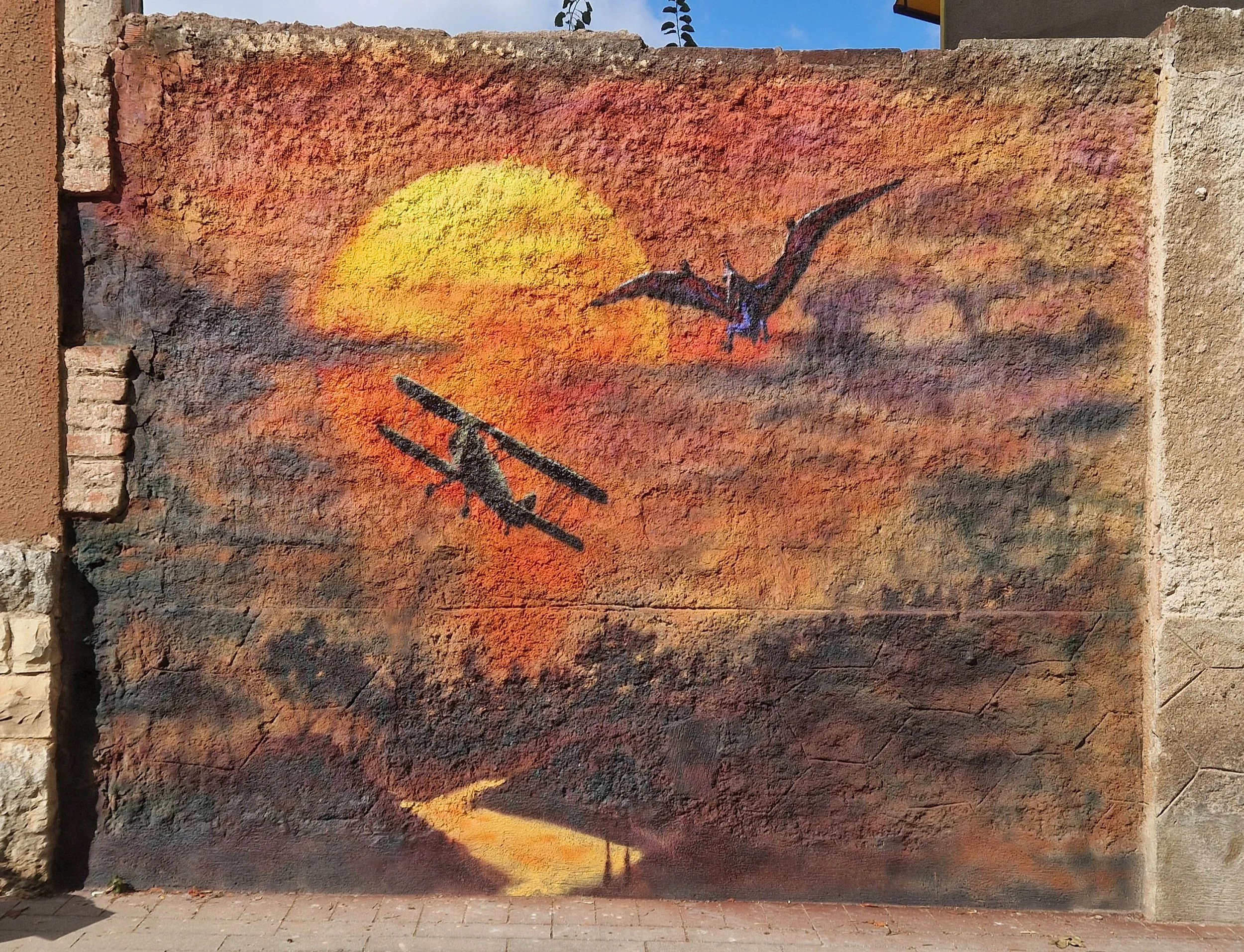 Breakfast, exterior mural by Matthew Rush Elmore.