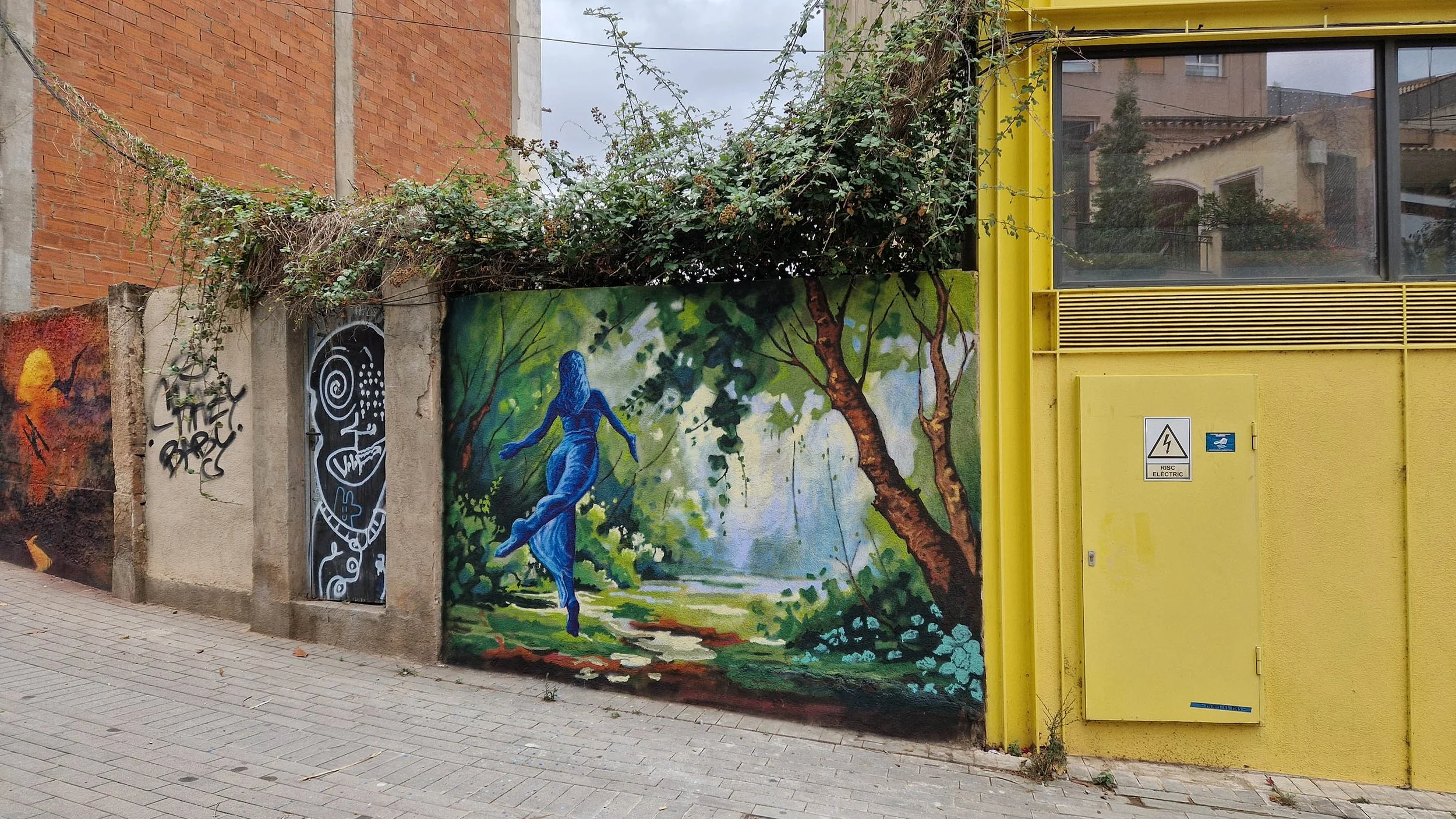 Forest Nymph, exterior mural by Matthew Rush Elmore.