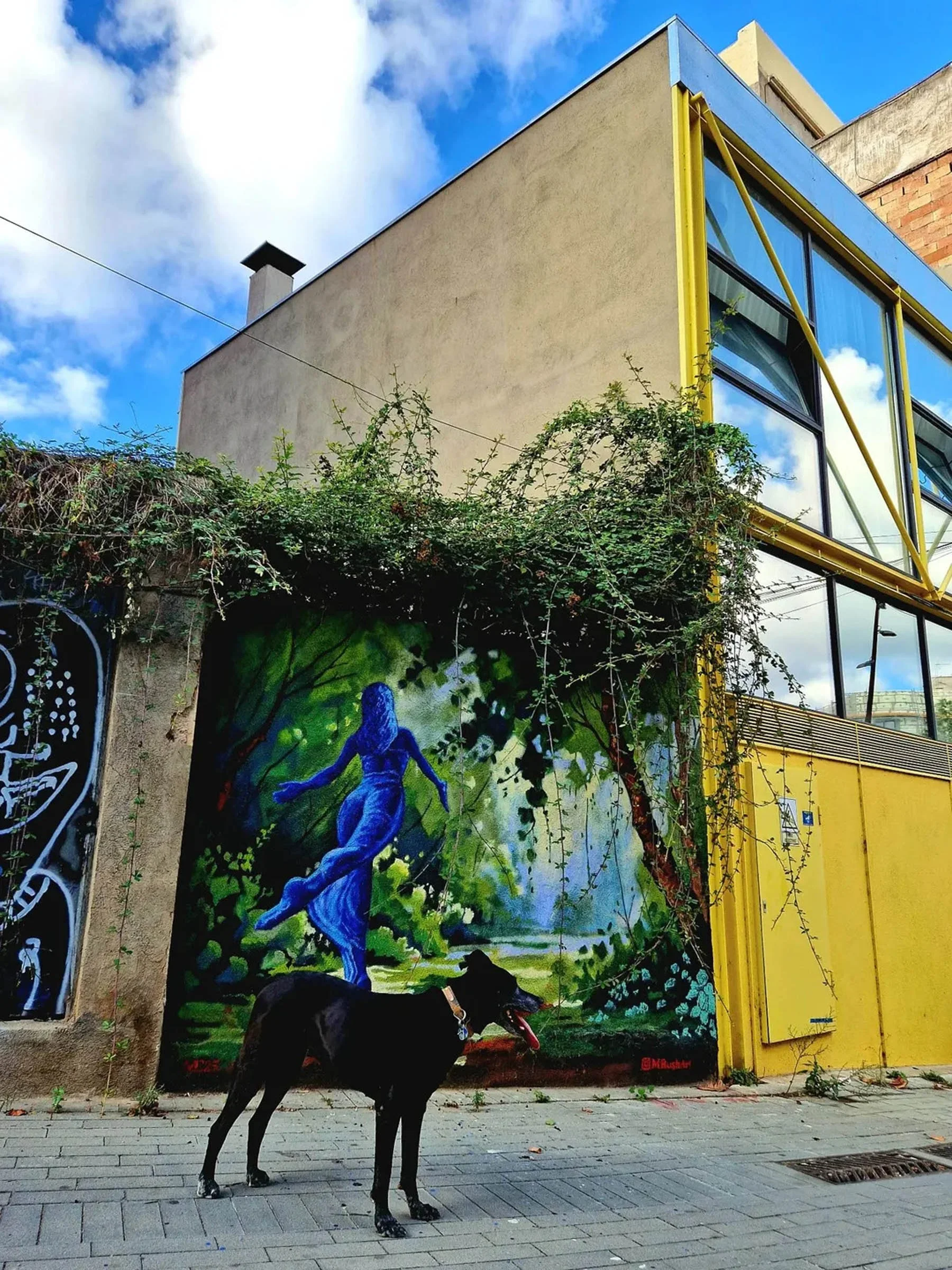 Forest Nymph, exterior mural by Matthew Rush Elmore.