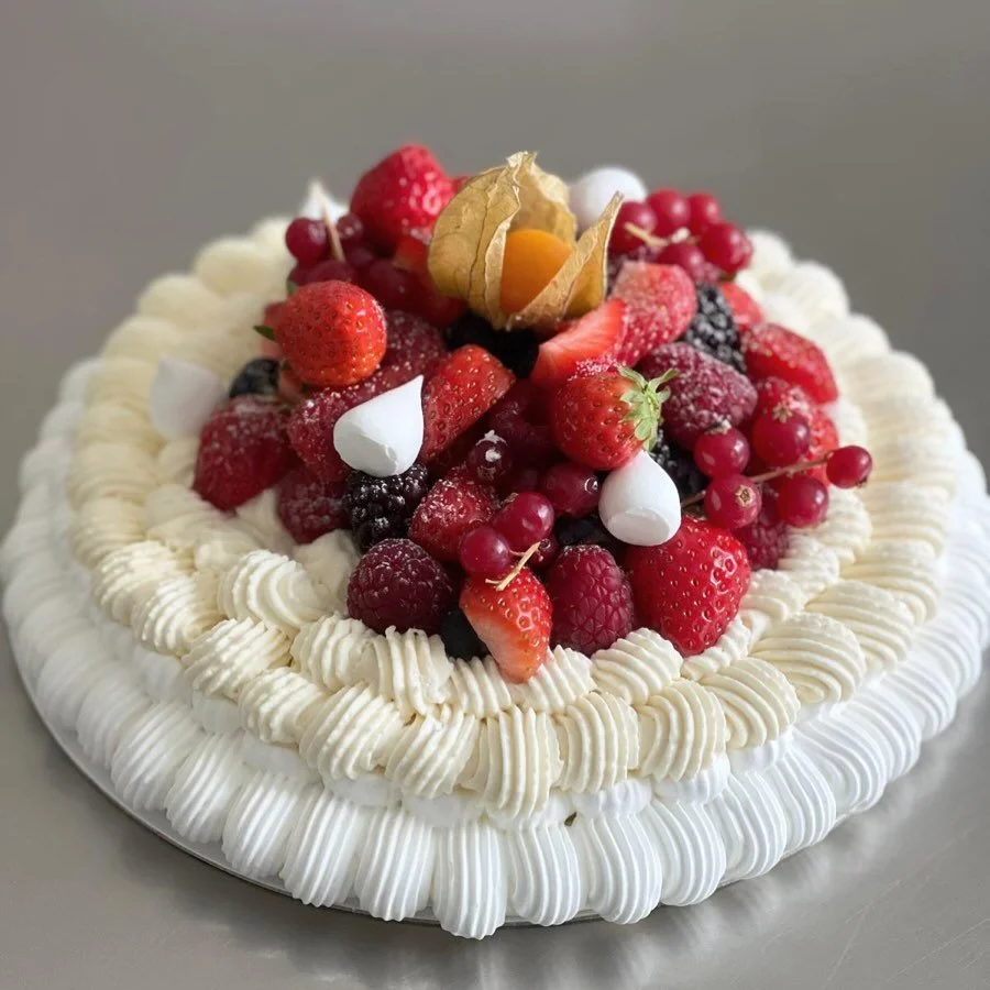La pavlova : fra&icirc;cheur, l&eacute;g&egrave;ret&eacute;, gourmandise et croquant, le tout en 1 dessert 🍓

Aux fruits rouges, aux fruits exotiques.. &agrave; vous de choisir 🍒🍍🥭🫐

#pavlovacake #lillemaviĺle #patisserielille #dessertlille #tra