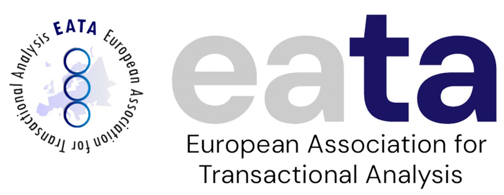 Logo of the European Association for Transactional Analysis with the abbreviation 'EATA' and text indicating the association's focus on transactional analysis.