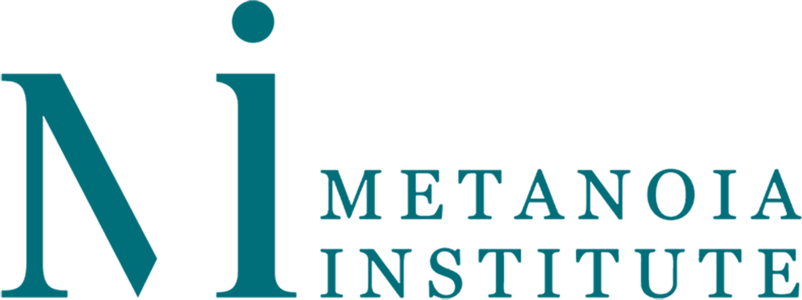 Logo of the Metanoia Institute with large blue letter 'M' and the text 'METANOIA INSTITUTE' to the right.