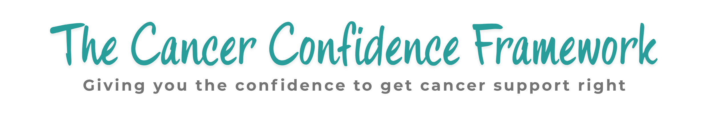 Logo for The Cancer Confidence Framework by Onward With You, with the tagline 'Giving you the confidence to get cancer support right'