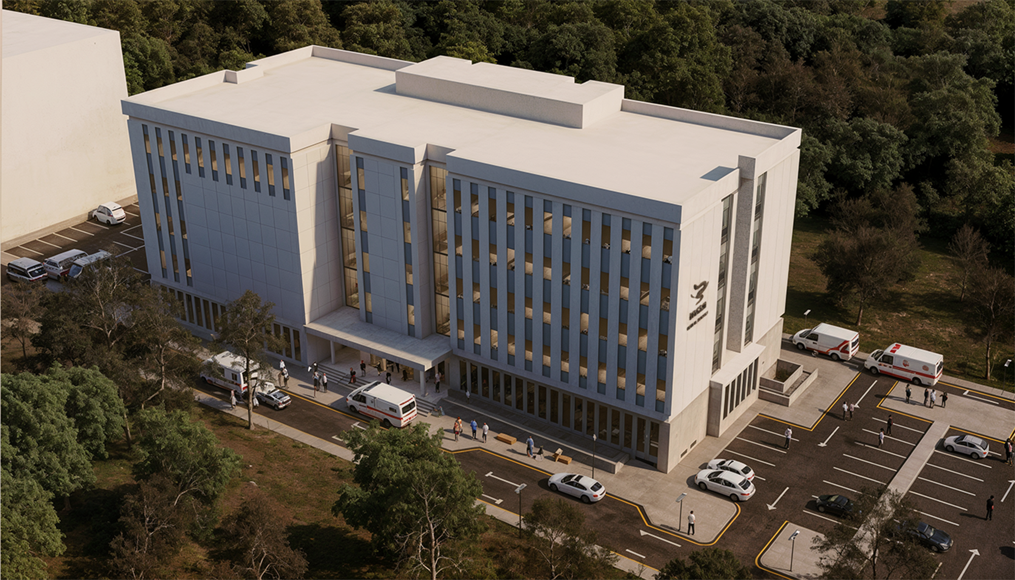 Render image of USSOM Paediatric Hospital