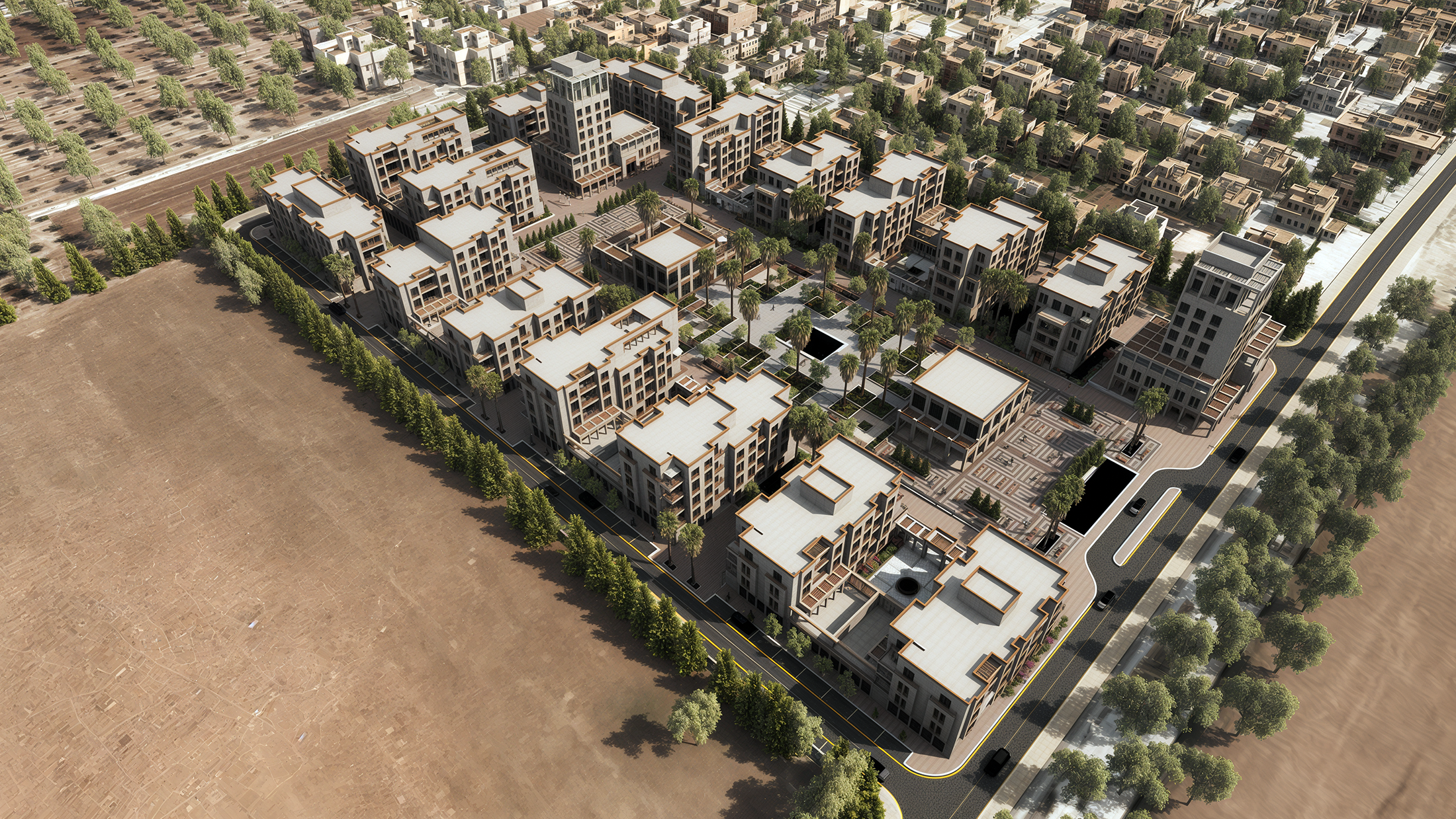 Render image of Narinj Homs Project