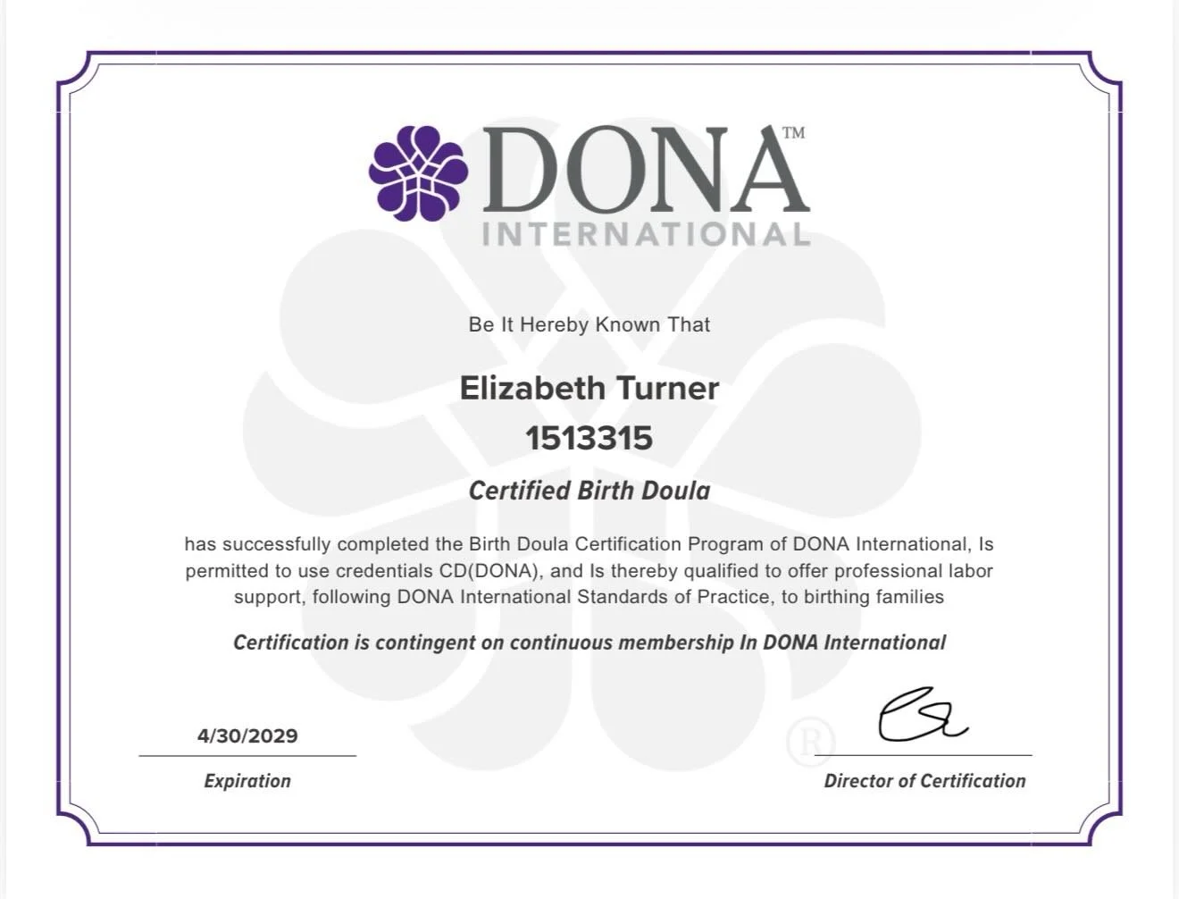 Elizabeth Turner, CD(DONA) 💁🏼&zwj;♀️✨

so honored to keep doing this work and walking alongside families in such a sacred season 🤍

Still have a few late summer &amp; fall due dates available in 2026!