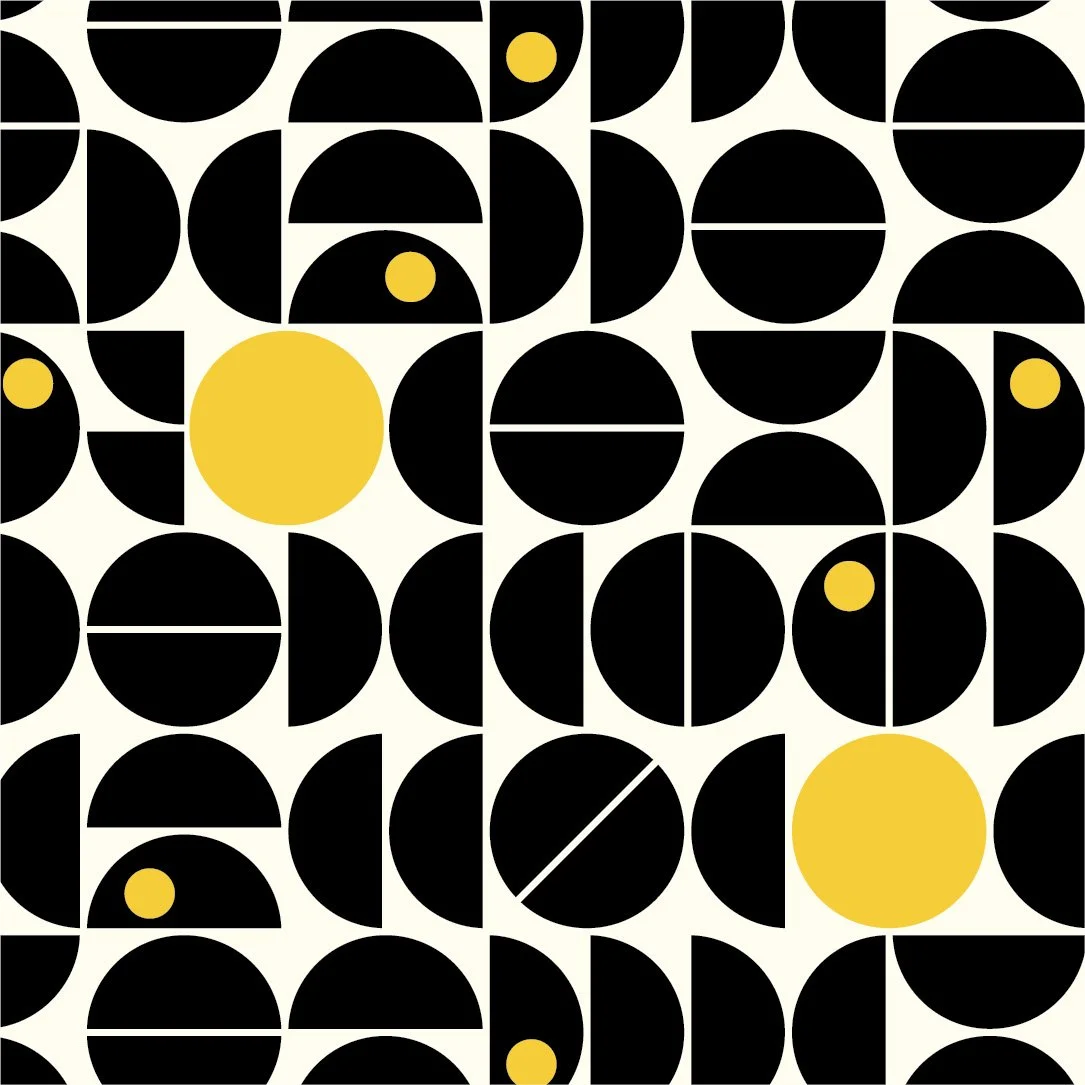 Geometric Black Gold Pattern