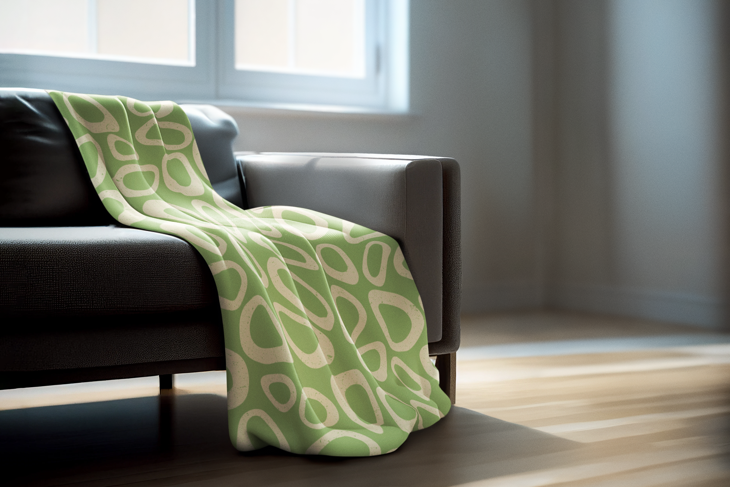 nordic-styled-mockup-featuring-an-ai-generated-fleece-throw-blanket-placed-on-a-couch-m32590.png
