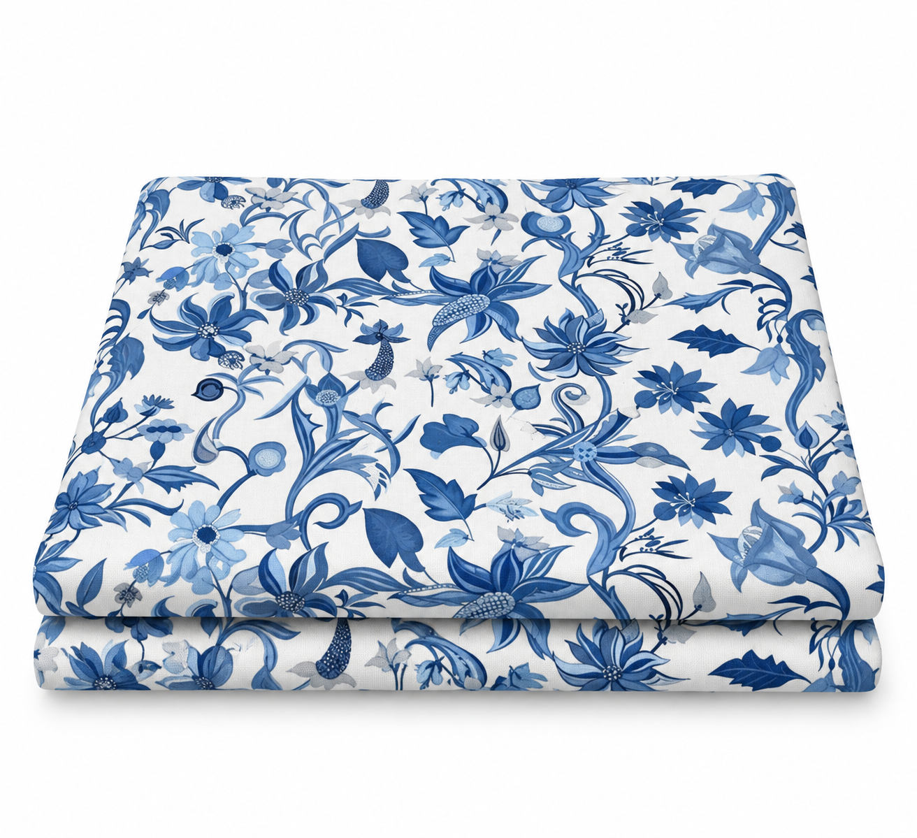 Blue Floral Tablecloth