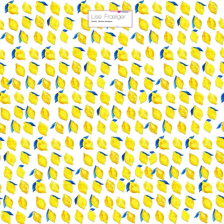 Citrons-Rangés - 64 x 64 cm allover pattern