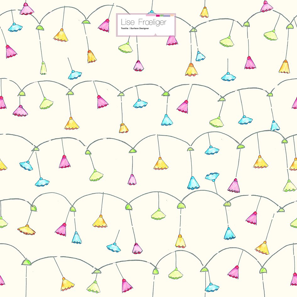 Kimolia-crème 64x64cm allover pattern