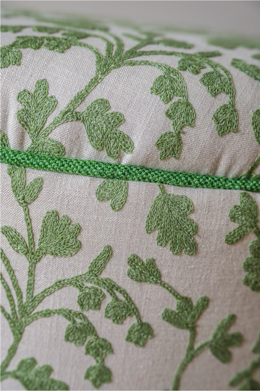 Green footstool Pouffe