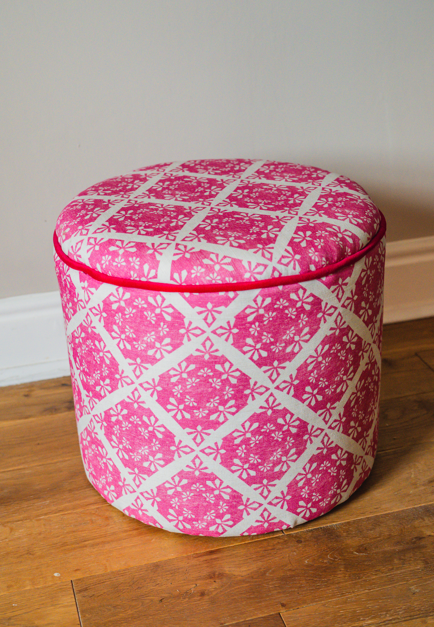 Pink Elenbach Footstool