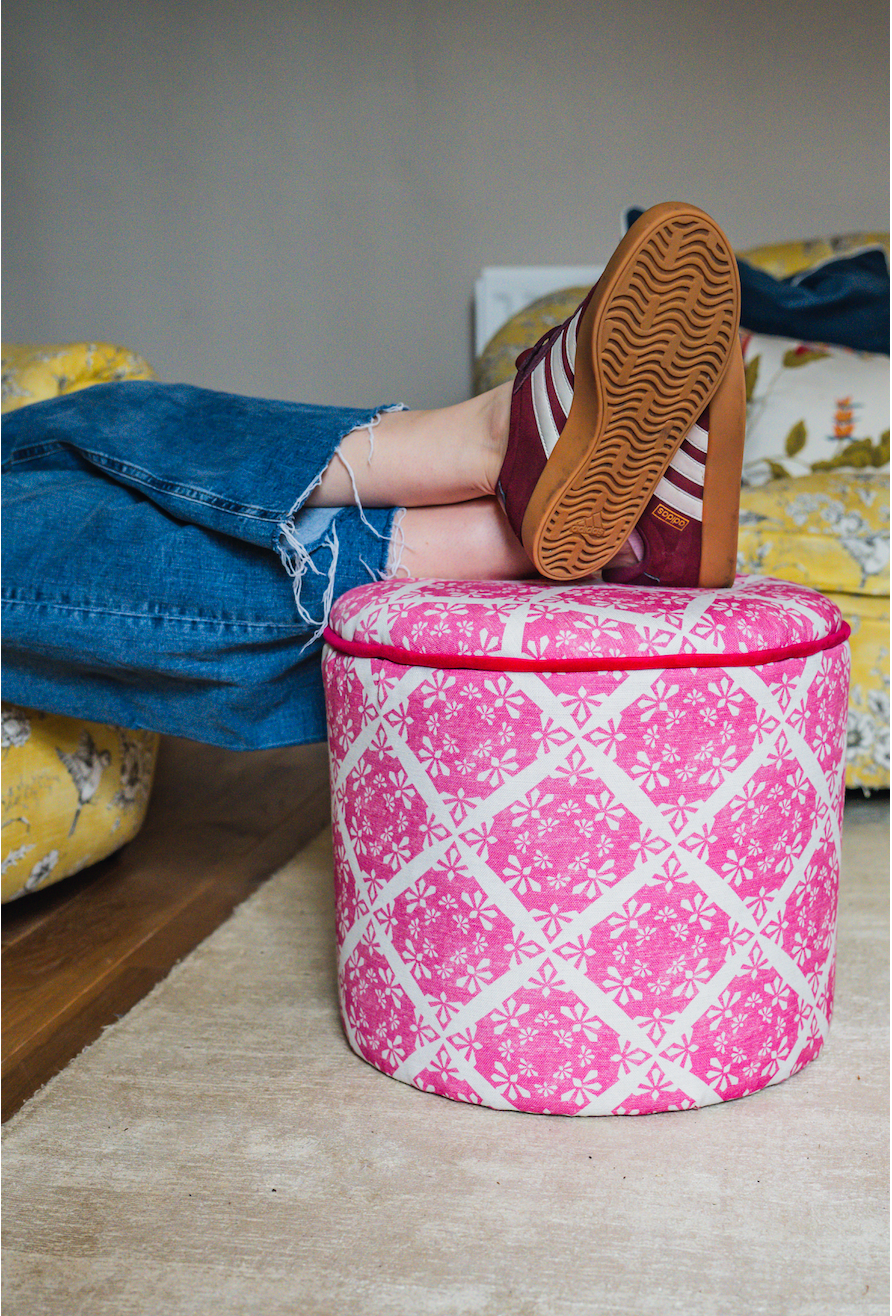 Pink Footstool