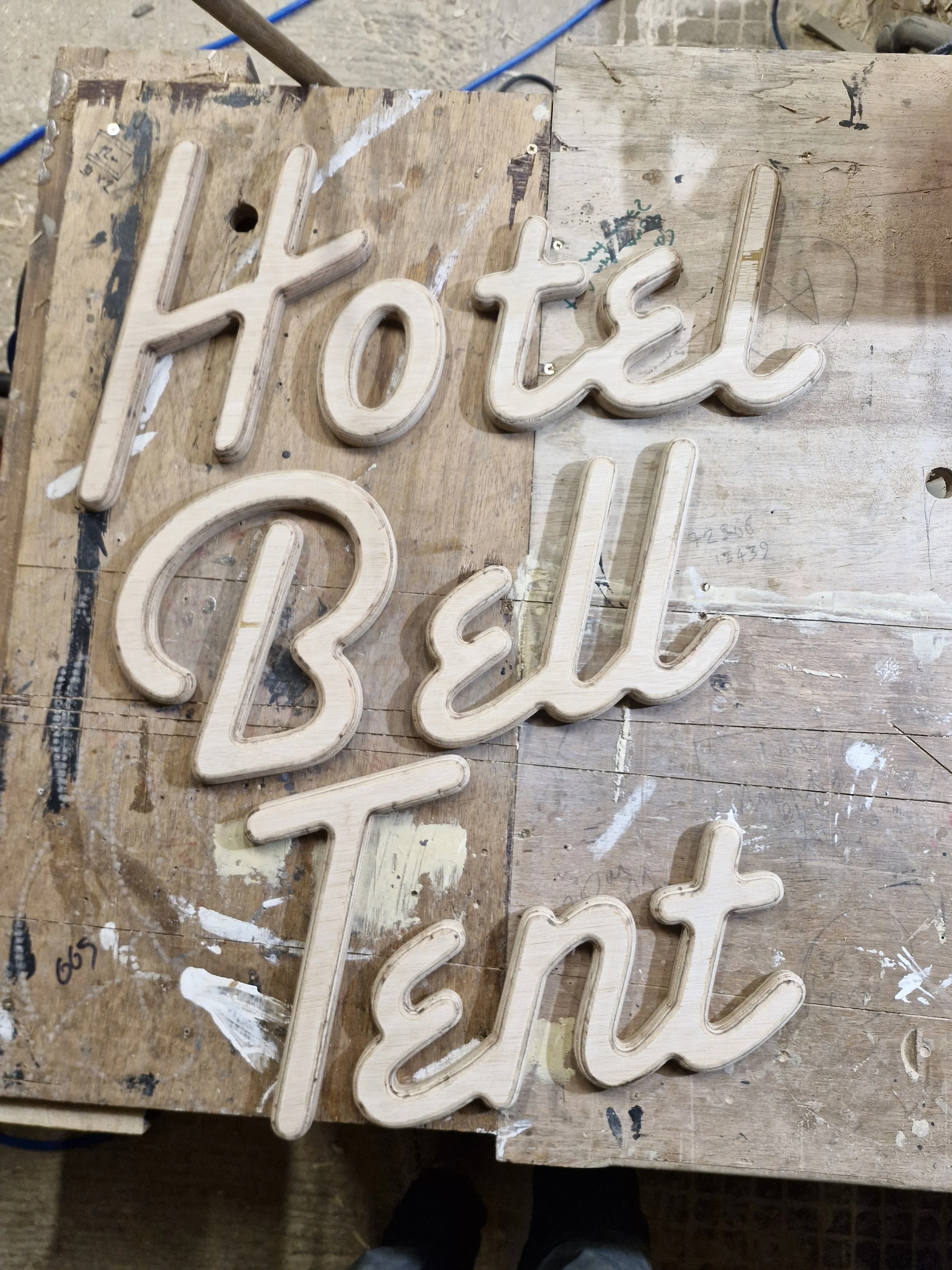 
Signage for Hotel Bell Tent Ltd