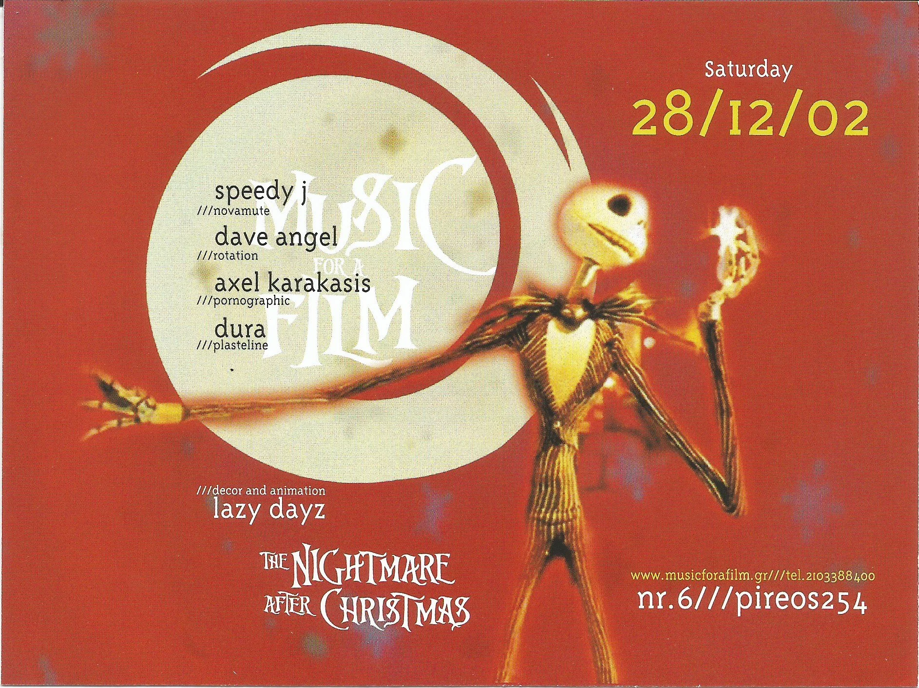 MUSIC FOR FILMS PARTIES: NIGHTMARE AFTER CHRISTMAS