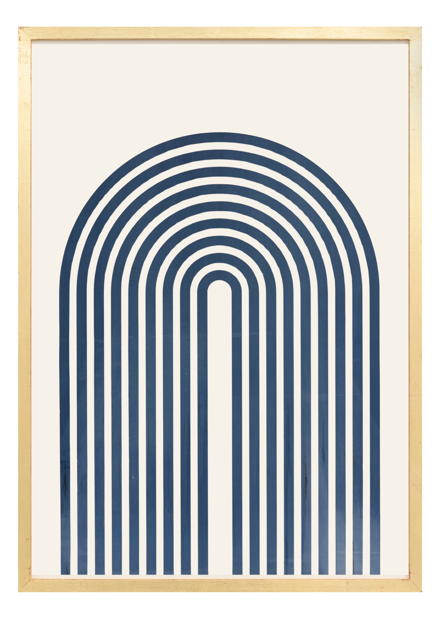 Alphabet screen print of blue letter N on gesso board 594x841 mm by artist Rose Bamford