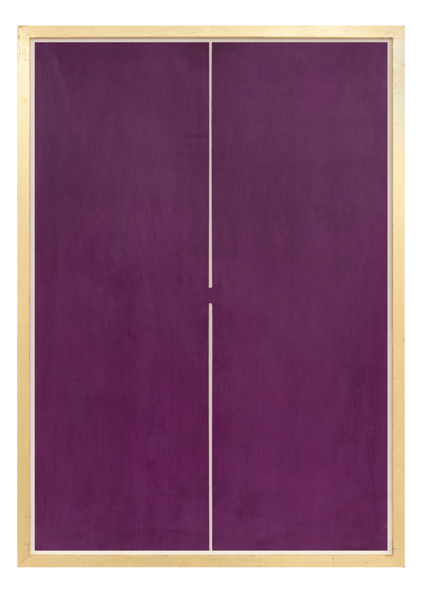 Alphabet screen print of purple letter H on gesso board 594x841 mm by artist Rose Bamford