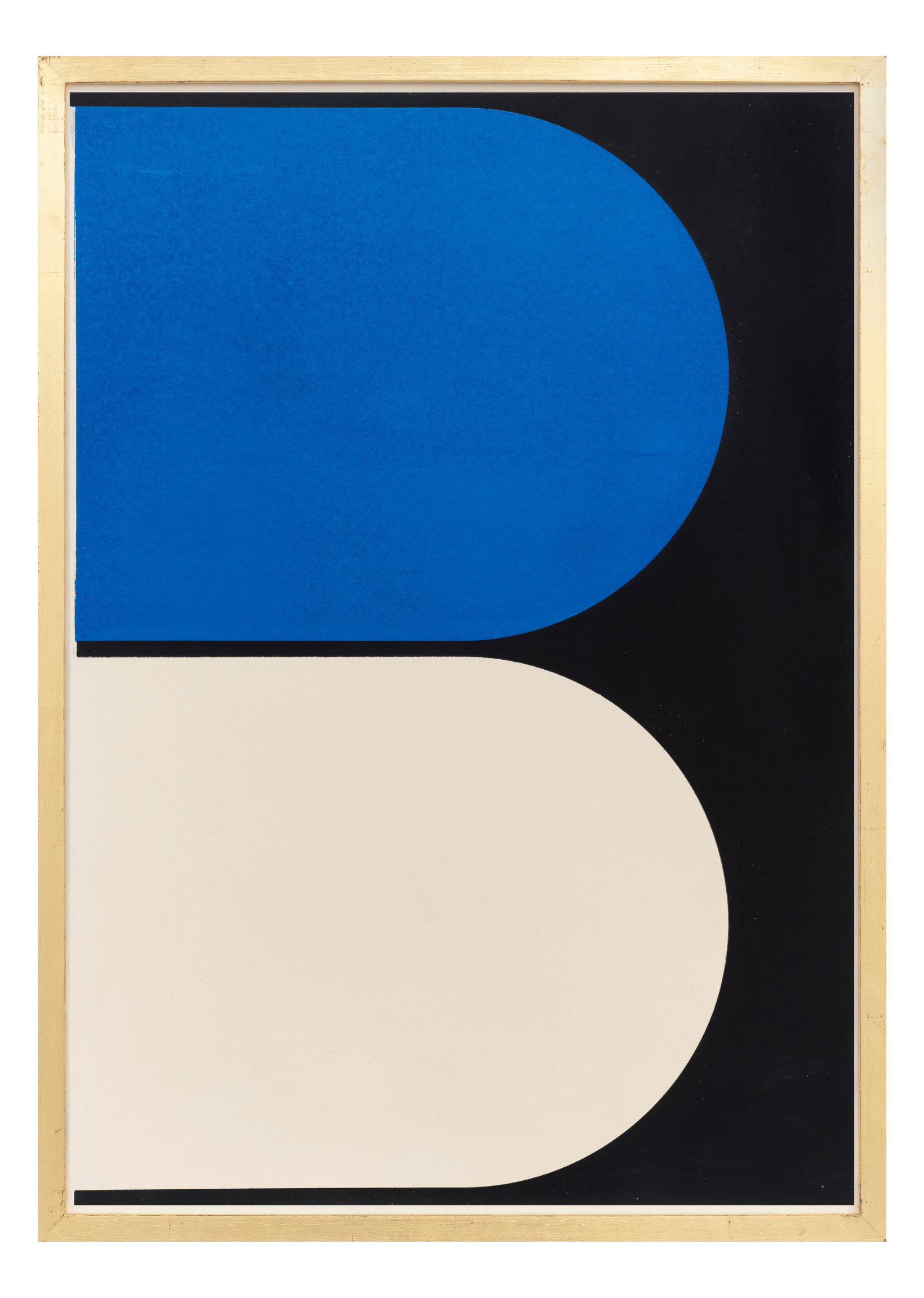 Alphabet screen print of the letter B on gesso board 594x841 mm by artist Rose Bamford