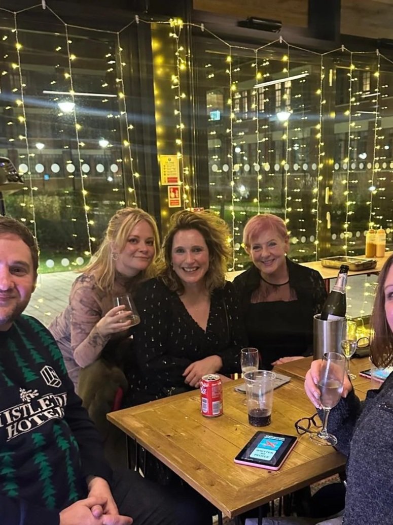 Sarah enjoying social time with other member's of Alta Zenith's close-knit fitness community