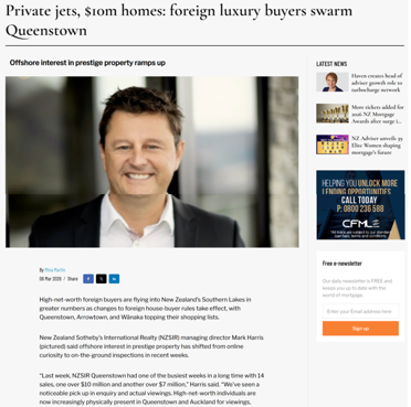Foreign luxury buyers swarm Queenstown