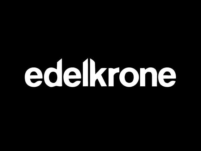 Edelkrone logo with white text on a black background.