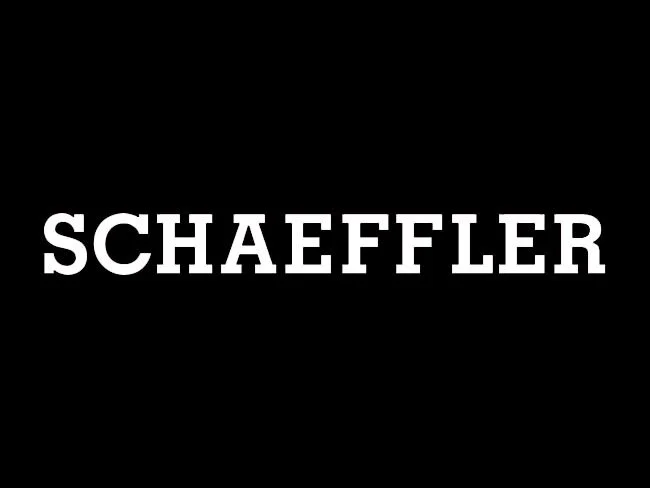 The word 'SCHAFFLER' in white, bold capital letters on a black background.