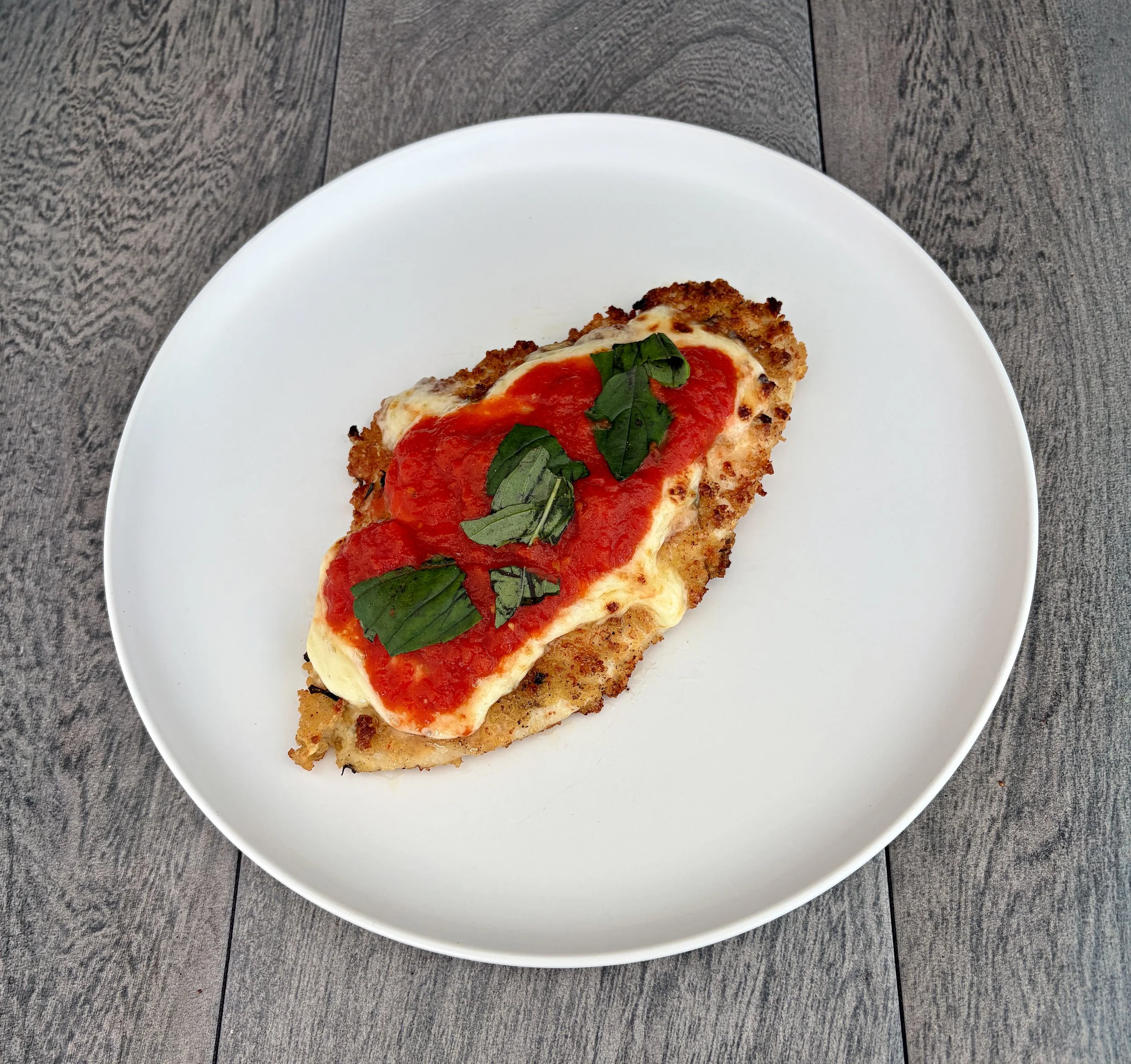 Chicken Parmesan prepared and photographed by Jack Valerio for The Guaranteed Gourmet.